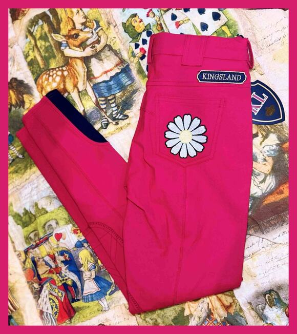 Kingsland Pants - Kingsland Kelly Red Riding Breeches Size EU 34 US 24 / 26 NWT Daisy Butterflies